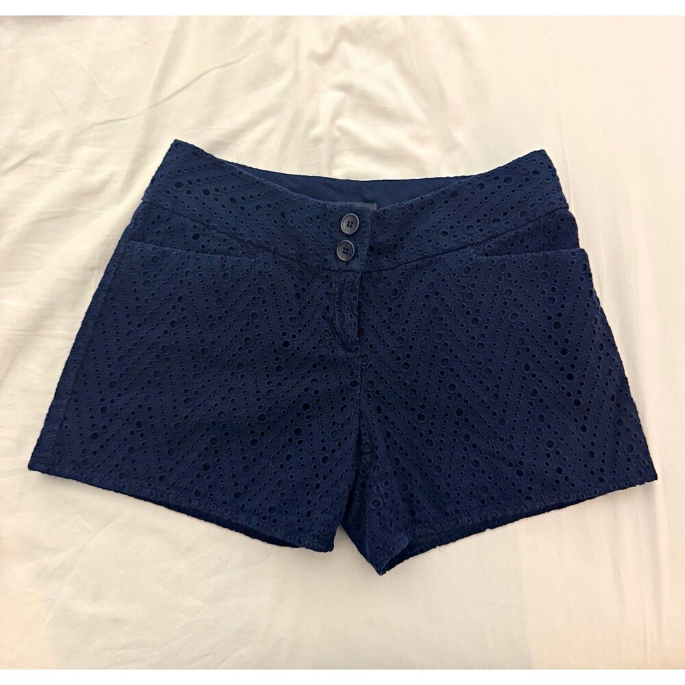 Outback Red Women’s Black Chino Shorts Size 6 Solid Eyelet Cotton Lined